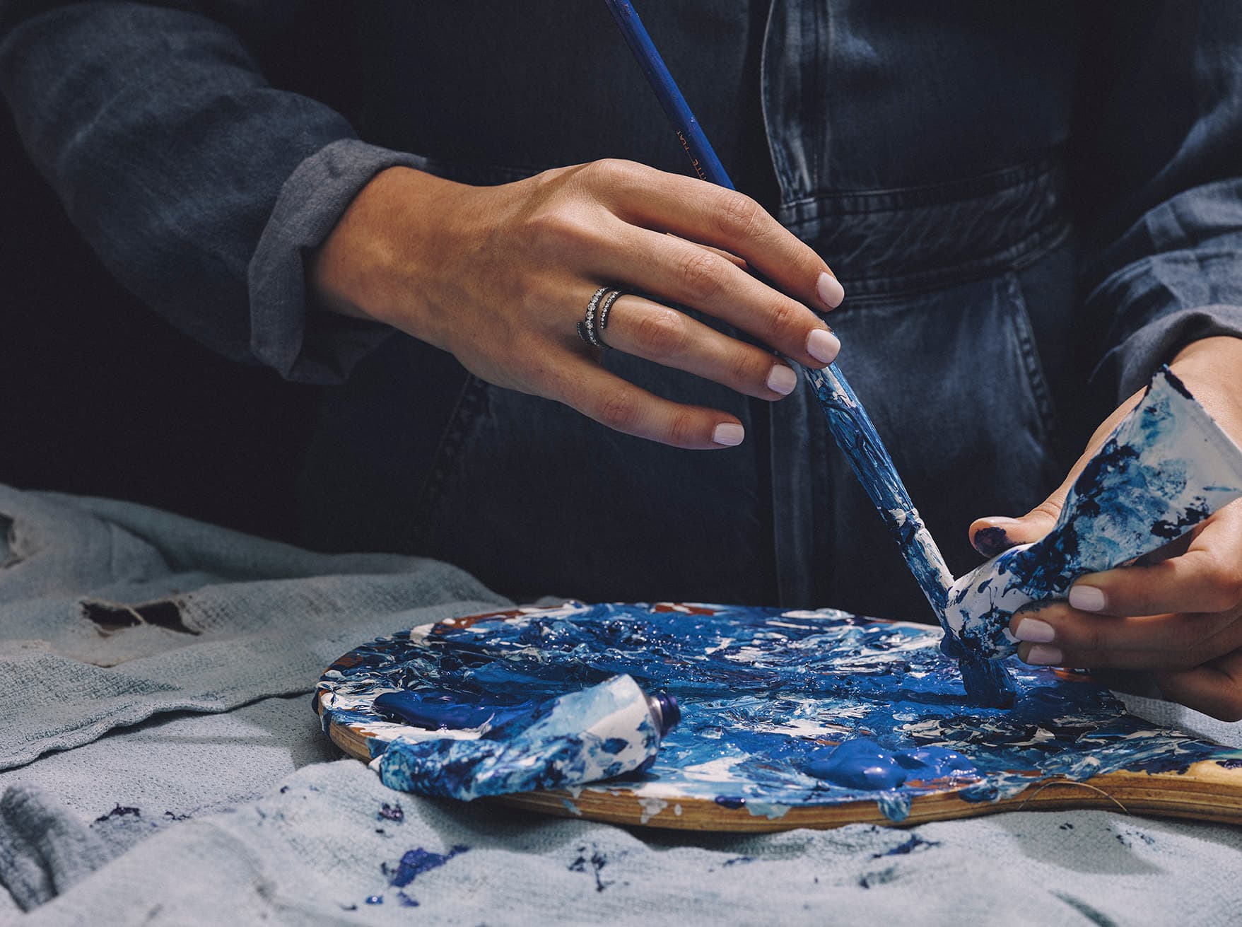 Person painting